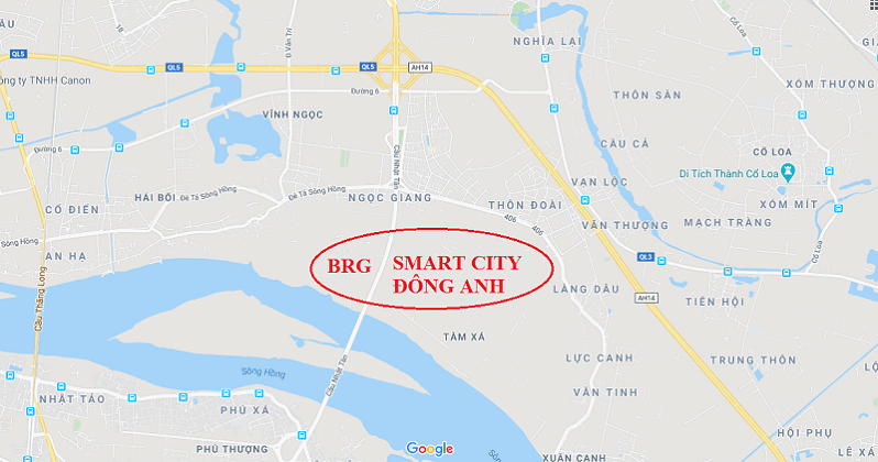 vị trí brg smart city đông anh