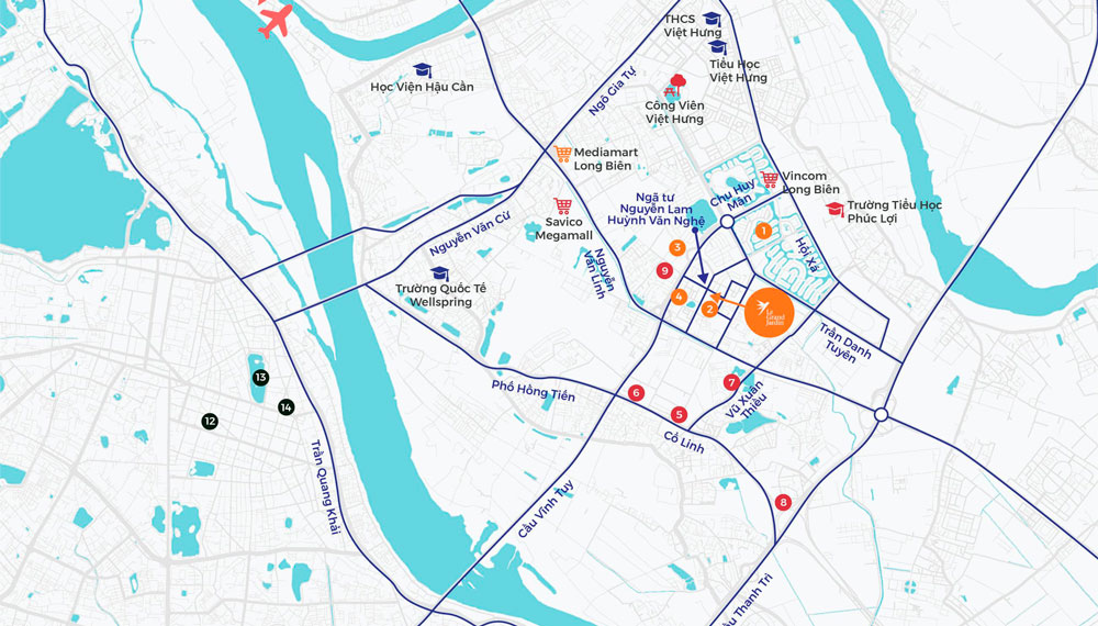 Vị trí Brg Sài Đồng Long Biên